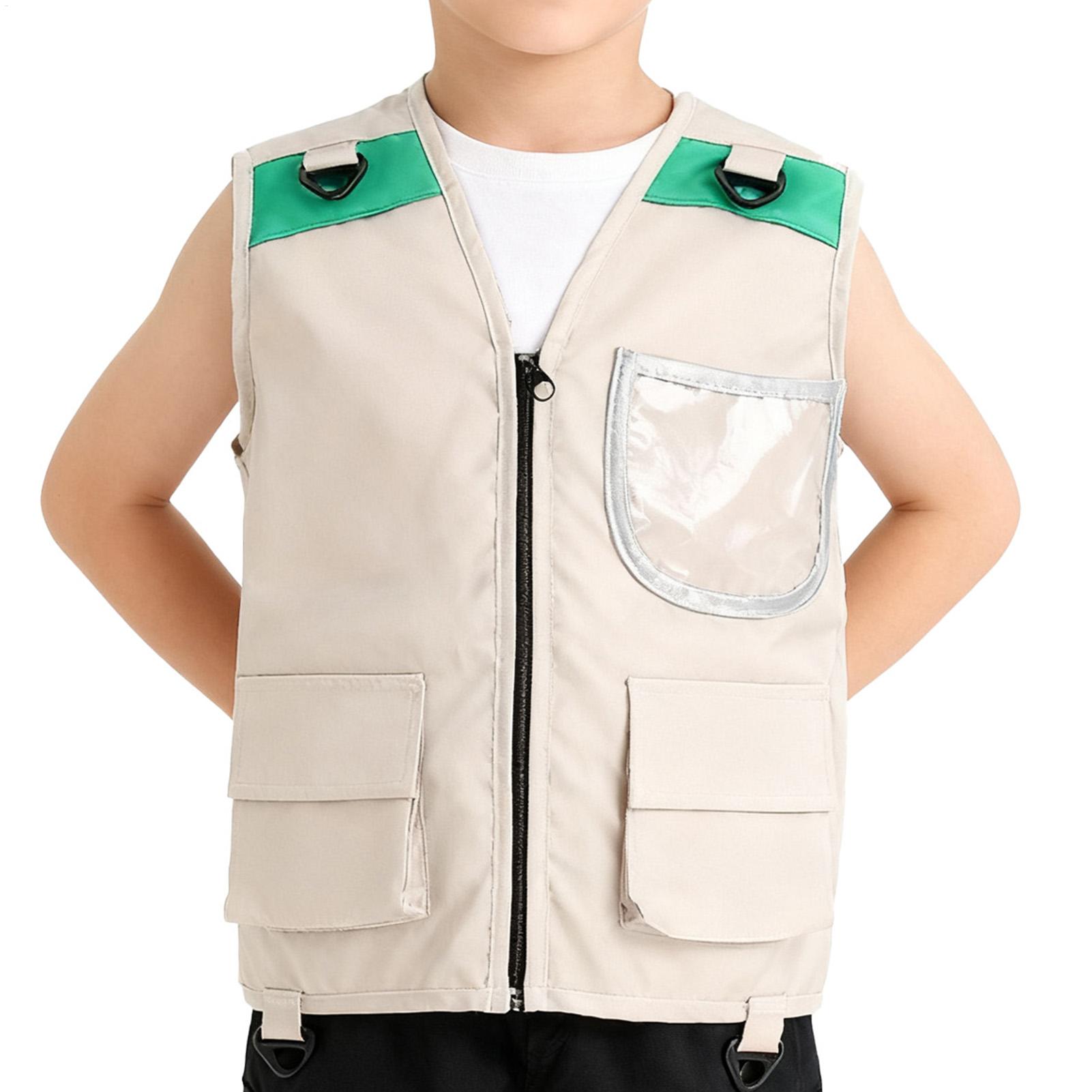 Outdoor Adventure For Kids - キッズエクスプローラーベストコスチューム サファリカーゴベスト 男の子用アウトドアアドベンチャーキット 幼児用ドレスアップごっこ遊びコスチューム