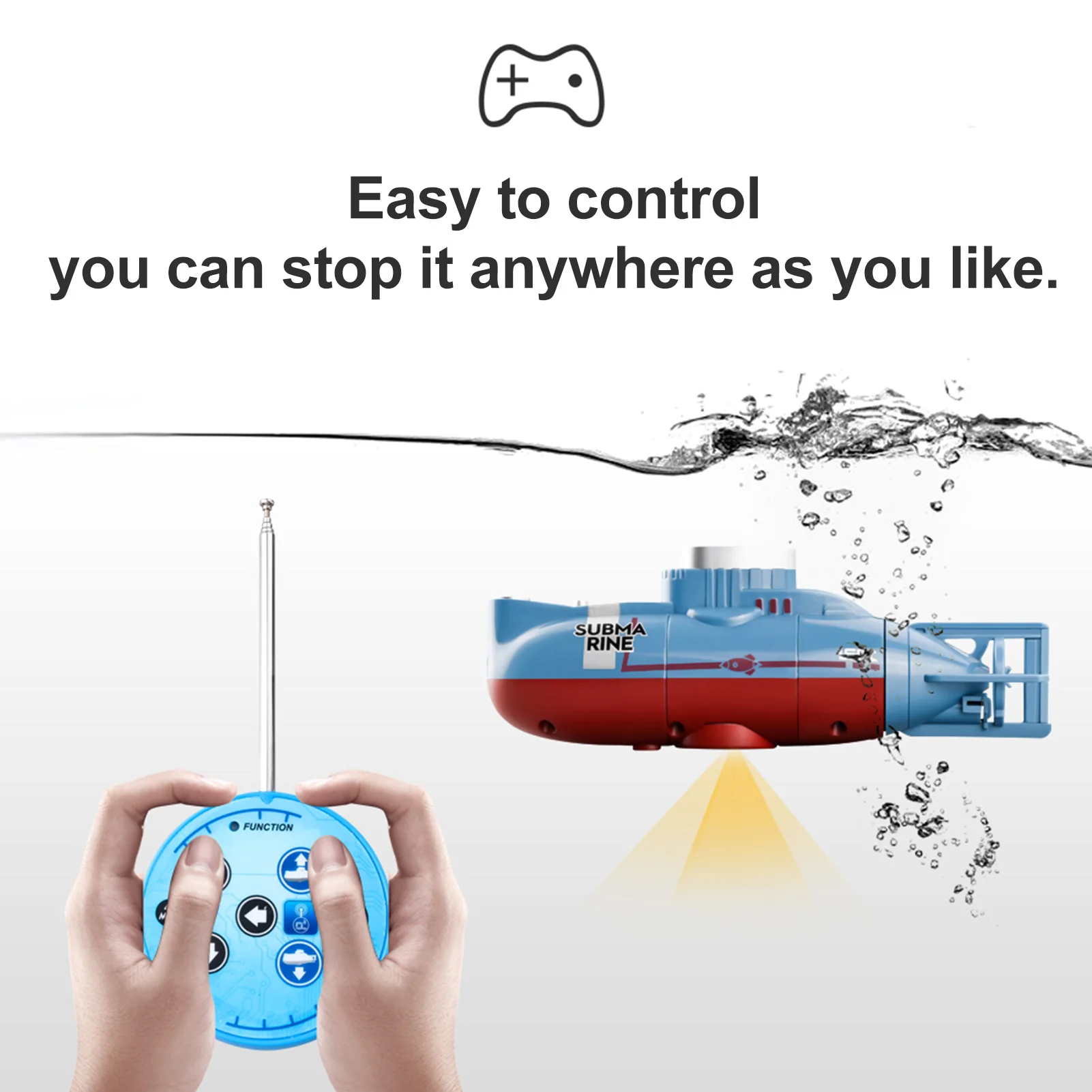シミュレーションミニRC潜水艦 速度0.1m/s リモコンボ - Outdoor Adventure For Kids のレビューと価格