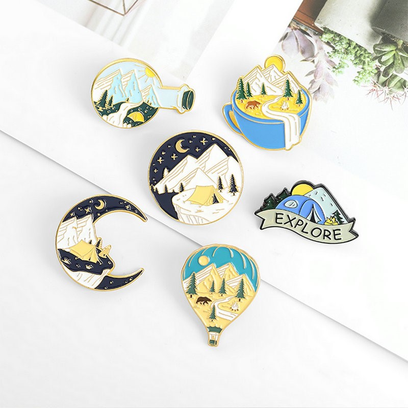 キャンプアドベンチャーエナメルピンカスタムアウトドア探索ナチ - Outdoor Adventure For Kids のレビューと価格