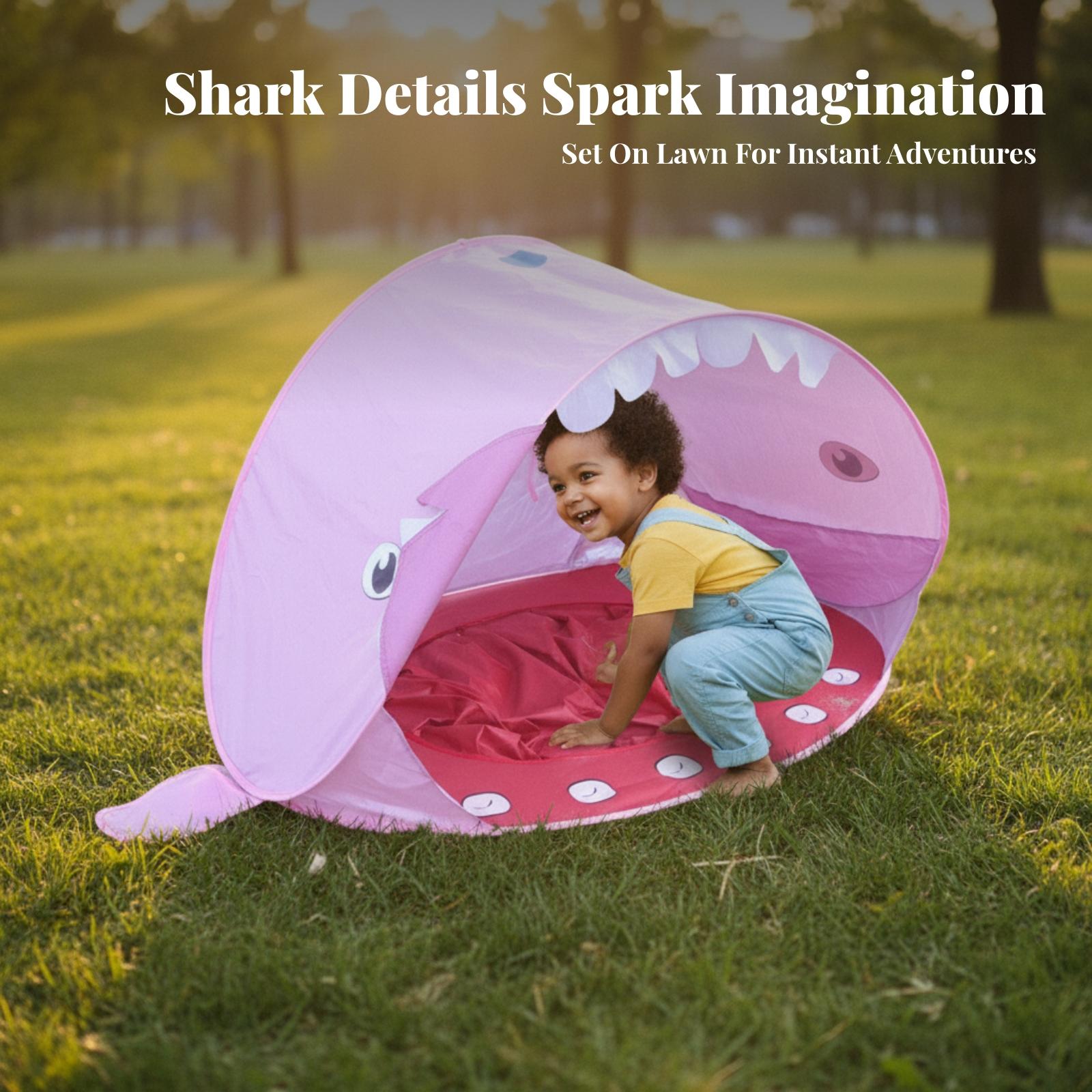 子供用ビーチポップアップテント、背側フィン付きトップと歯型プ - Outdoor Adventure For Kids のレビューと価格