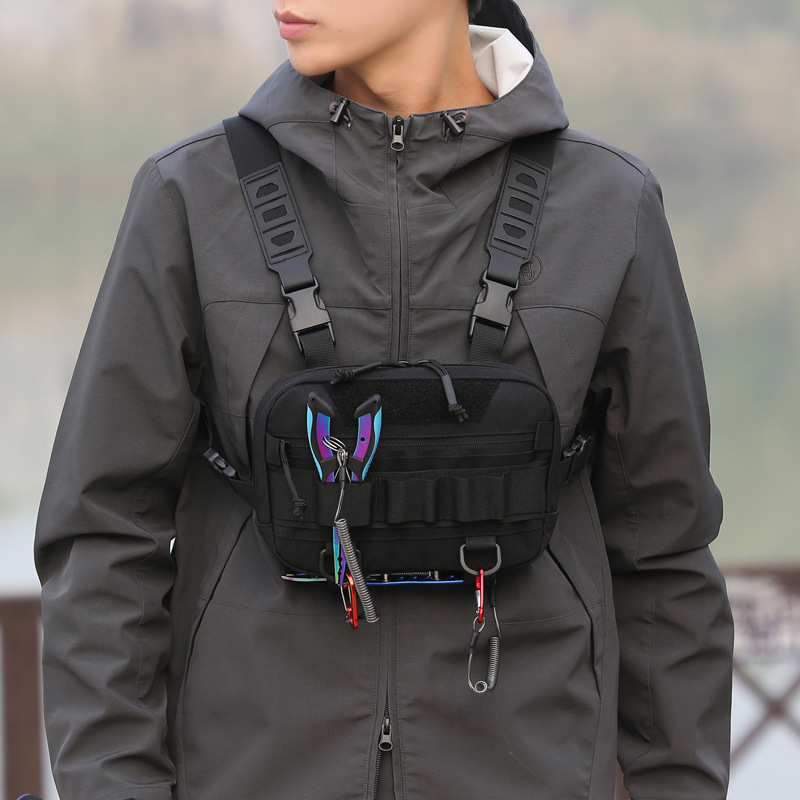 戦術的なチェストリグバックパックキャンプ偵察キットバッグモー - Outdoor Adventure Vest のレビューと価格