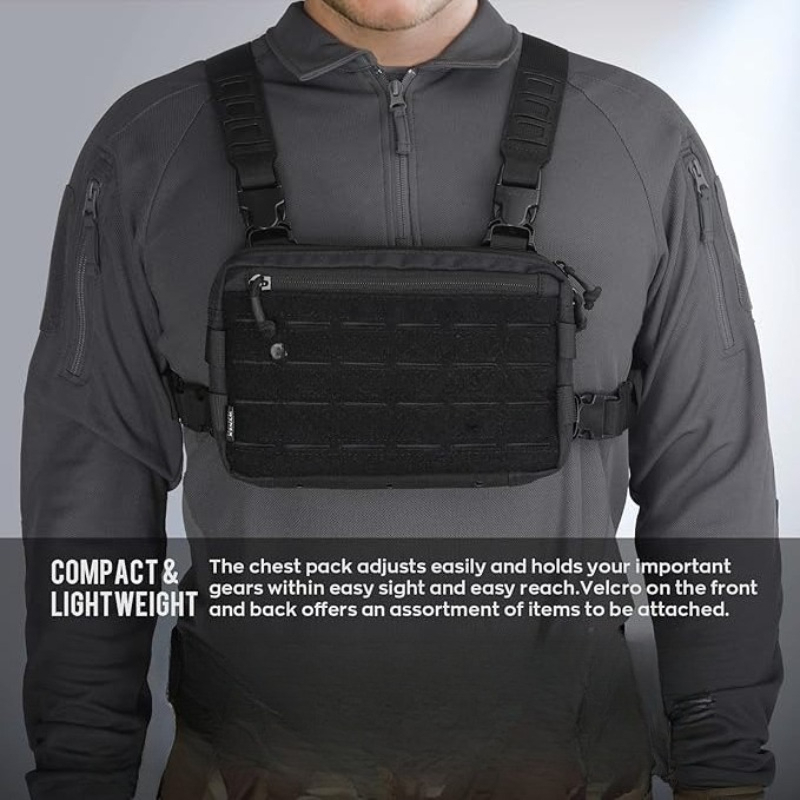 男性用チェストバッグ、釣り用ルアーベストリグポーチ、アウトド - Outdoor Adventure Vest のレビューと価格