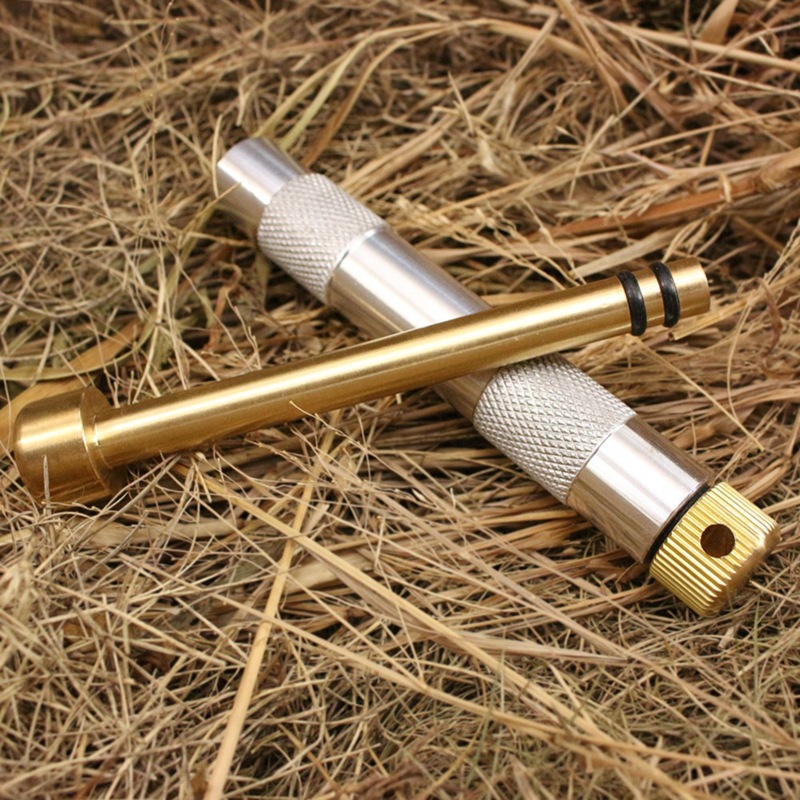 アウトドアキャンプ用ピストン式火起こし器、空気圧式ファイヤー - Fire Piston Starter のレビューと価格