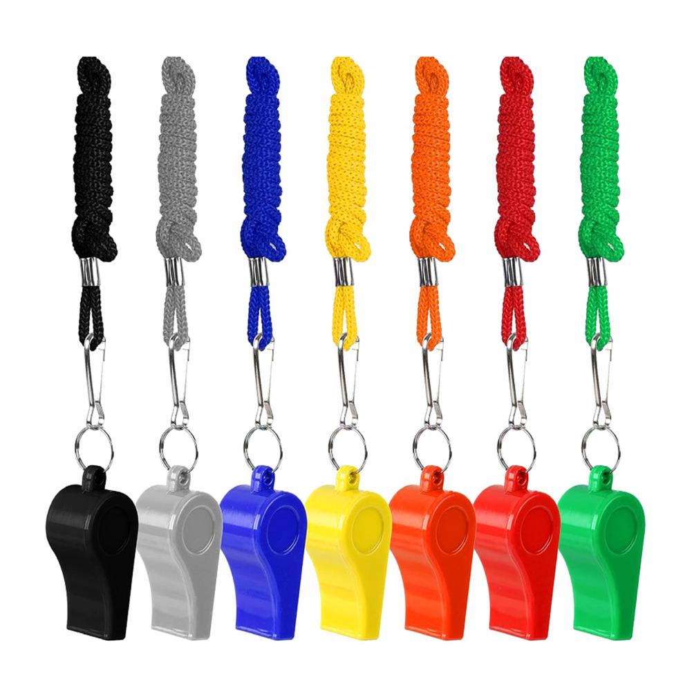 10個入り プラスチックホイッスル ランヤード付き 大音量  - Emergency Whistle Pea のレビューと価格