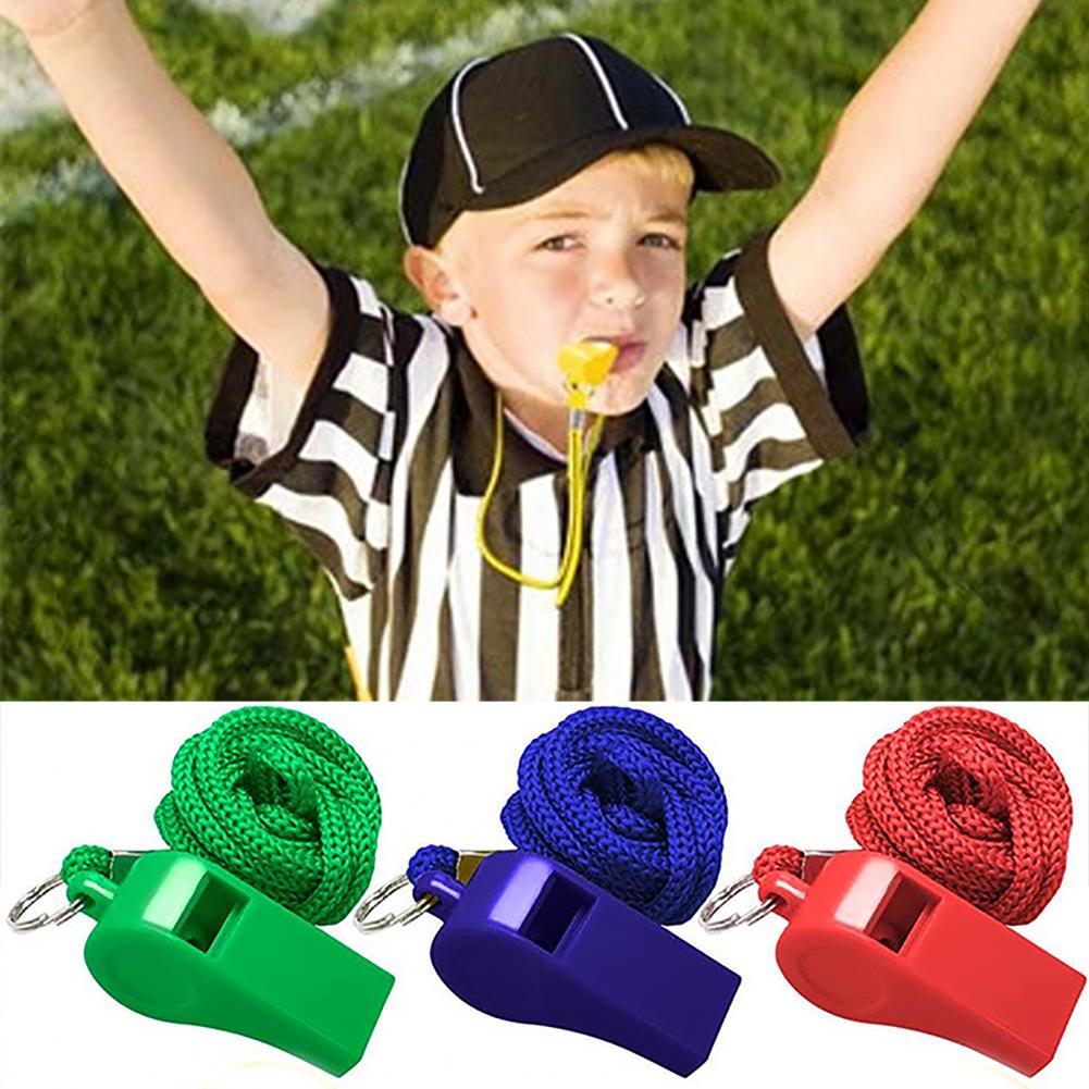 10個入り プラスチックホイッスル ランヤード付き 大音量  - Emergency Whistle Pea のレビューと価格